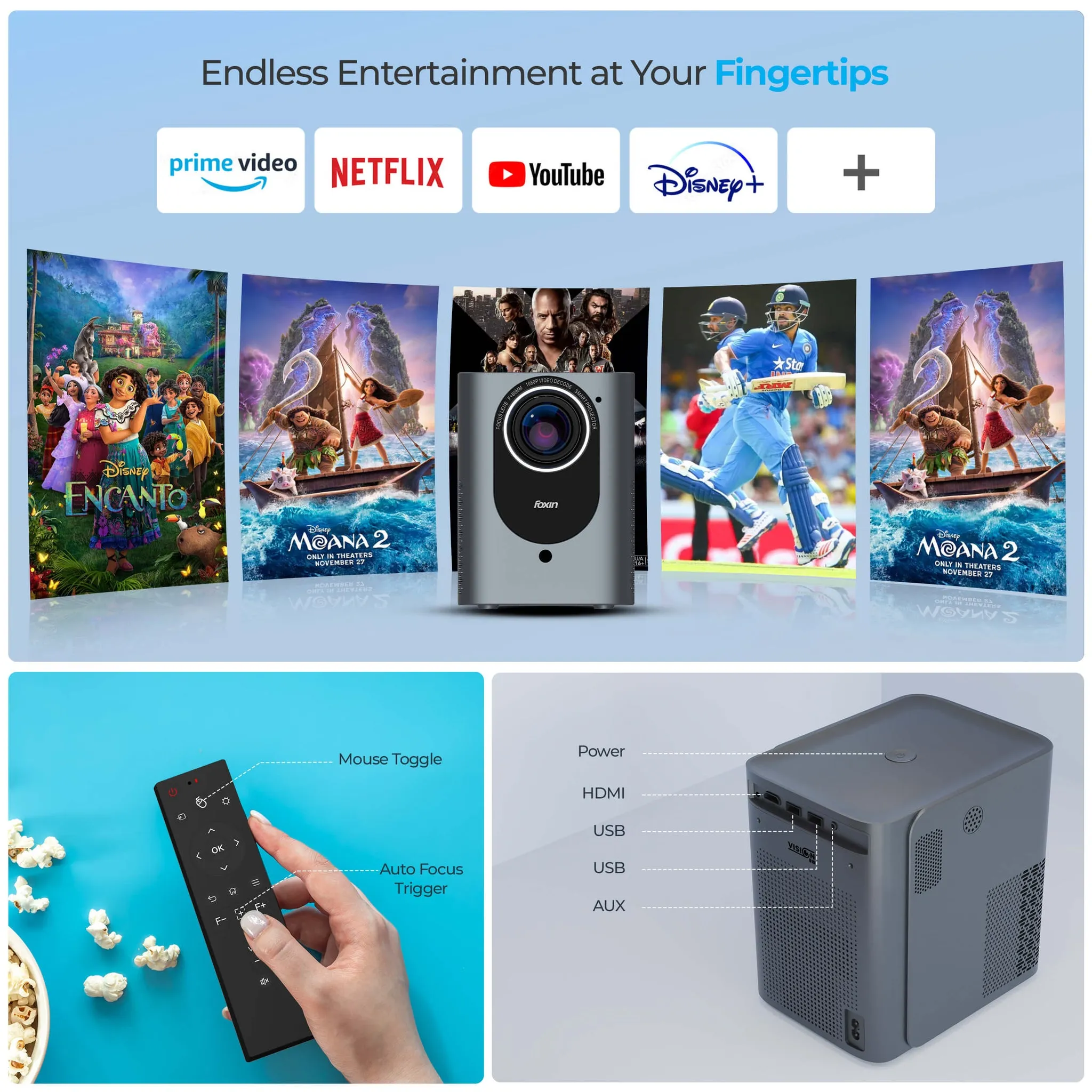 Foxin Projector Vision 610 (USB | HDMI) view 6